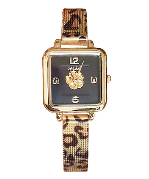 Movement Leopard Watches Stainless Steel Black New Quartz FashionChic