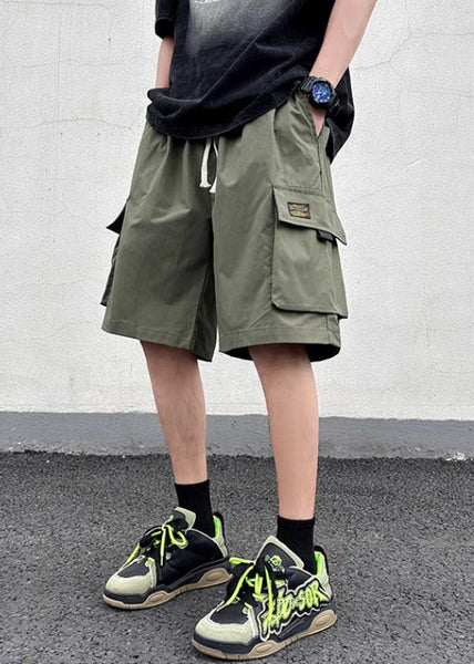 Pockets Khaki New Light Mens Shorts Up Cotton Summer Lace FashionChic