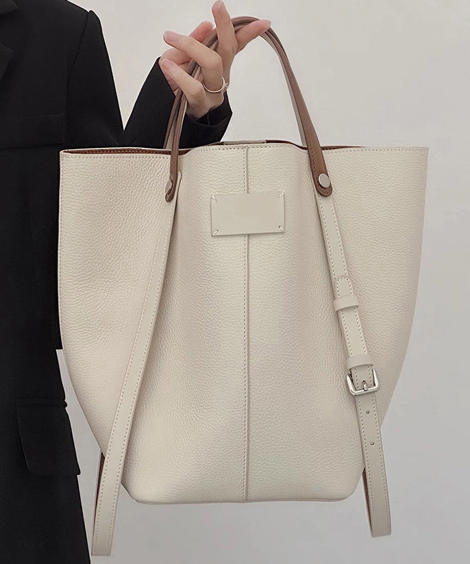 Bucket Capacity Minimalist Large New Bag Beige FashionChic