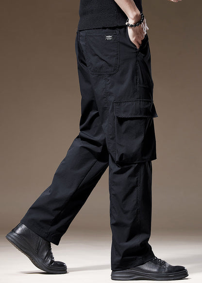 Mens Navy New Pants Pockets Solid Spring Cotton FashionChic