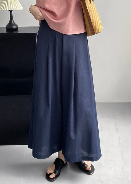 New Orange Pockets Solid Cotton Wide Leg Pants Summer QE045 MZF-CPTS240927