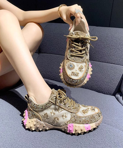 Zircon Pink Lace New Mesh Up Breathable Shoes Sports FashionChic