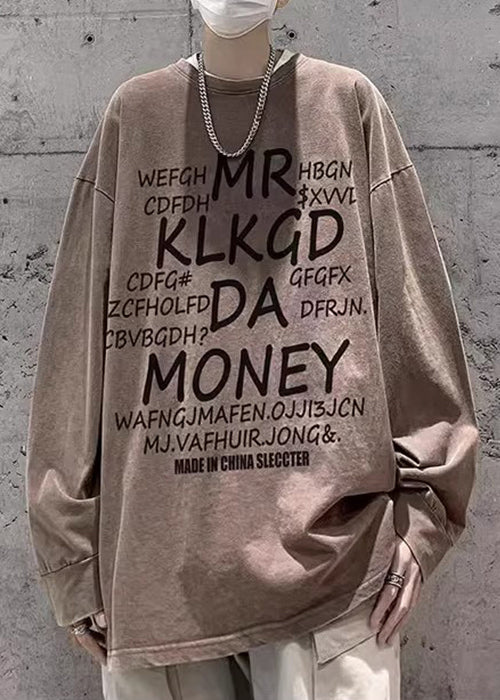 Pink Letter Shirts Spring Neck Men New O T Cotton FashionChic