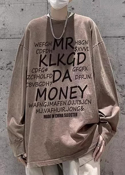 Pink Letter Shirts Spring Neck Men New O T Cotton FashionChic