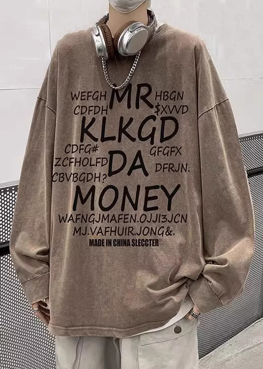 Pink Letter Shirts Spring Neck Men New O T Cotton FashionChic