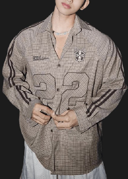 Men Pan Peter Collar New Shirts Plaid Spring Striped Cotton FashionChic