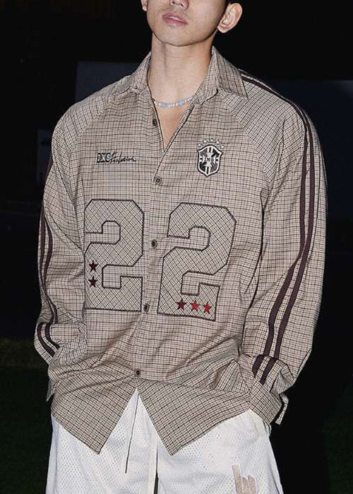 Men Pan Peter Collar New Shirts Plaid Spring Striped Cotton FashionChic