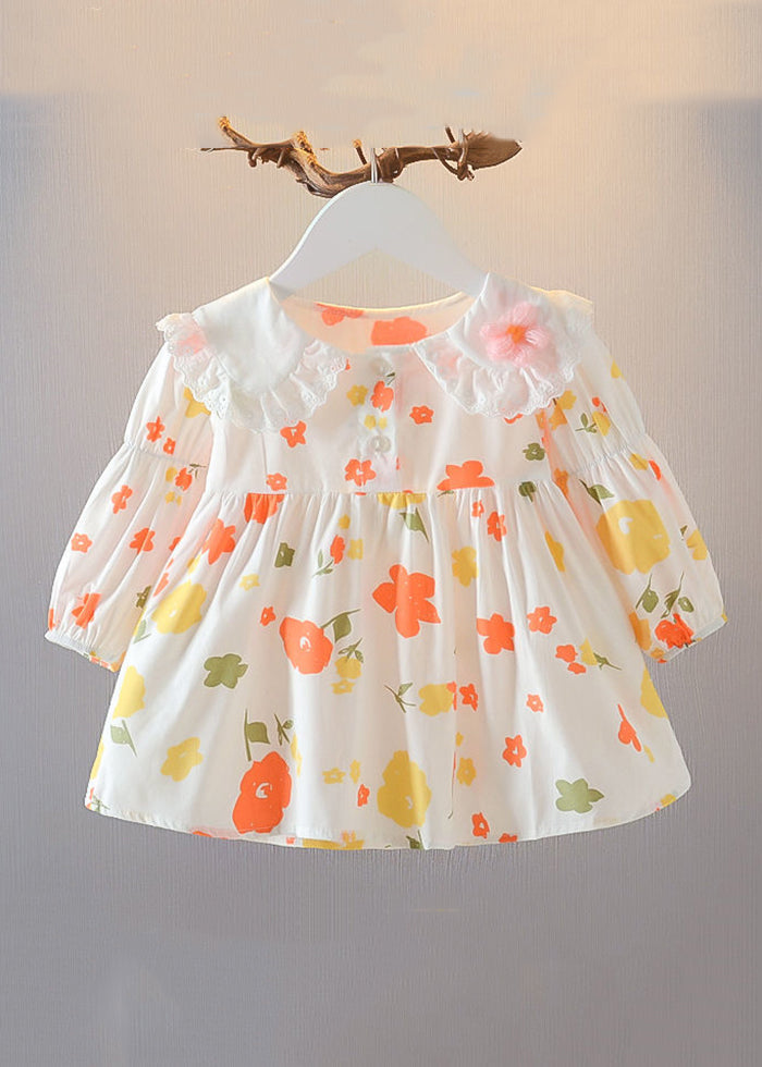 New Red Peter Pan Collar Button Print Cotton Baby Shirts Spring YU1049 WS-RCTZ-LTP240529