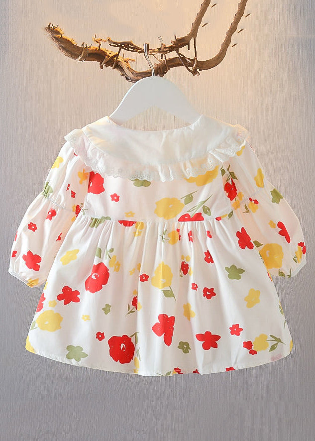 New Red Peter Pan Collar Button Print Cotton Baby Shirts Spring YU1049 WS-RCTZ-LTP240529