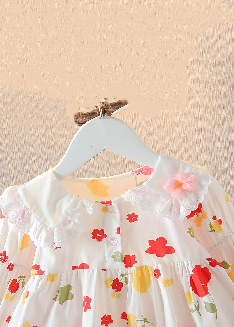 New Red Peter Pan Collar Button Print Cotton Baby Shirts Spring YU1049 WS-RCTZ-LTP240529