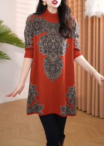 New Red Turtleneck Cozy Knit Sweaters Winter RF027 ABC