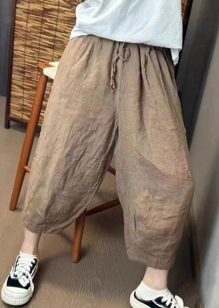 Harem Retro Beige Summer New Oversized Linen Pants FashionChic