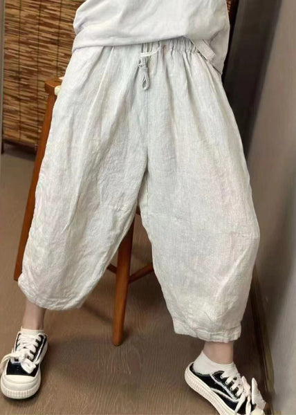 Harem Retro Beige Summer New Oversized Linen Pants FashionChic