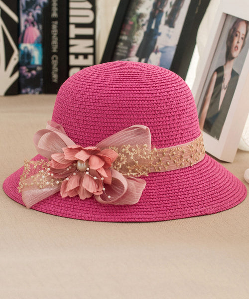 Woven Floral New Floppy Rose Sun Hat Straw FashionChic