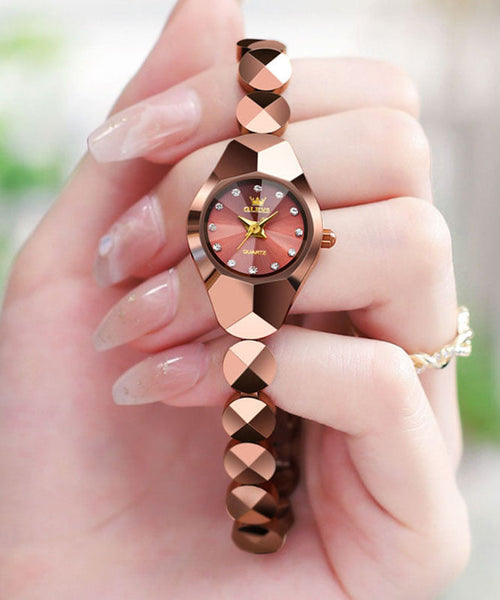 Quartz Waterproof Steel New Gold Watches Rose Movement Stainless FashionChic