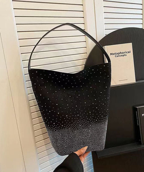 New Rose Large Capacity Zircon Faux Suede Shoulder Bag GG079 Bag-BGS240606