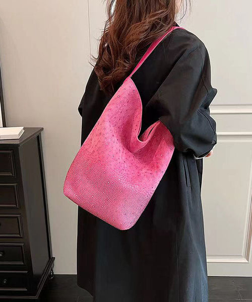 New Rose Large Capacity Zircon Faux Suede Shoulder Bag GG079 Bag-BGS240606