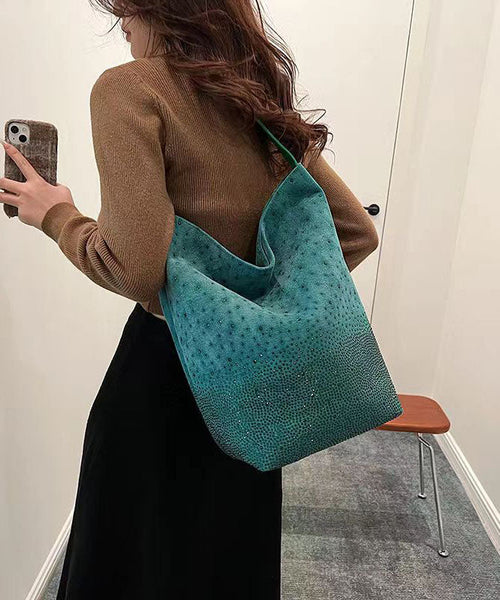 New Rose Large Capacity Zircon Faux Suede Shoulder Bag GG079 Bag-BGS240606