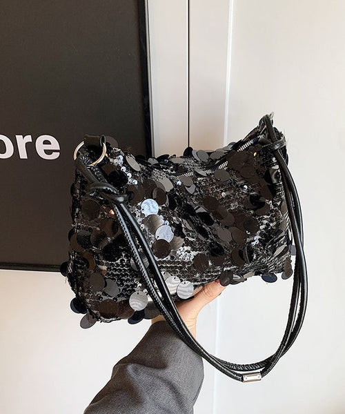 New Stylish Silver Sequins Satchel Bag Handbag QF015 Bag-BGS241017