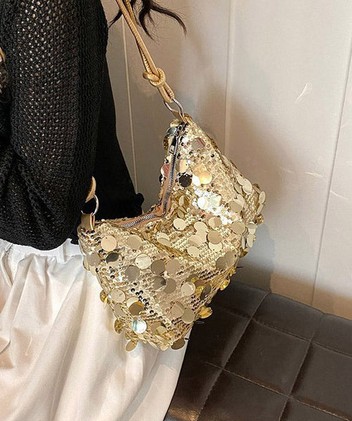 New Stylish Silver Sequins Satchel Bag Handbag QF015 Bag-BGS241017