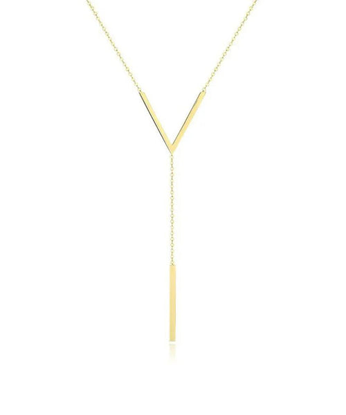 V-Shaped New Gold Clavicle Colour Chain Long Neckla Sexy FashionChic