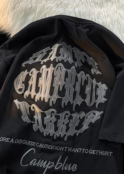 White Mens Shirt New Embroideried T Letter Cotton Designer Summer FashionChic