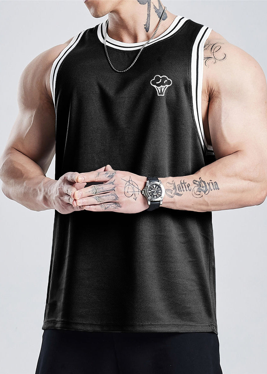 Summer Out New Hollow Tank White Cotton Print Mens FashionChic
