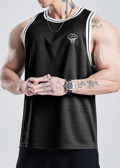 Summer Out New Hollow Tank White Cotton Print Mens FashionChic