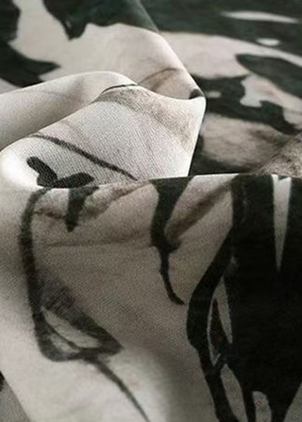 New Yellow Print Summer Mens Open Button T Side Silk Shirt Ice FashionChic