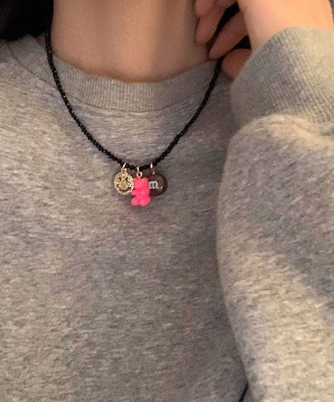 New Yellow Character Little Bea Beading Pendant Necklace RA028 ABC