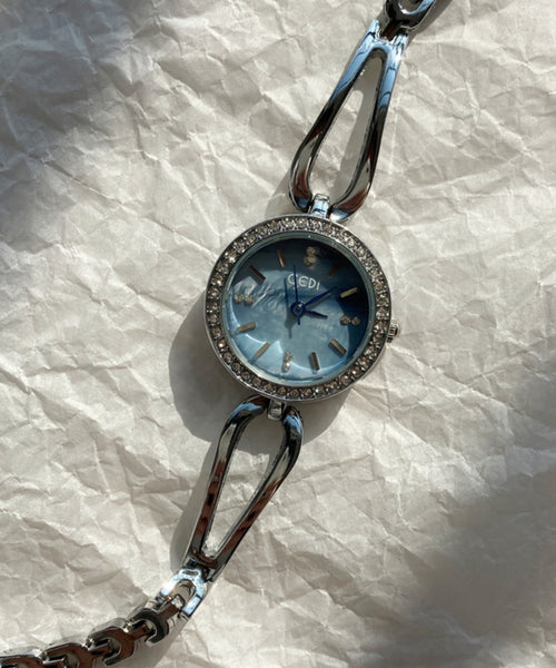 Zircon Watches Blue Quartz Alloy Movement Novelty FashionChic