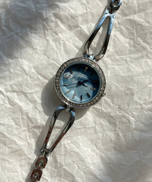Zircon Watches Blue Quartz Alloy Movement Novelty FashionChic