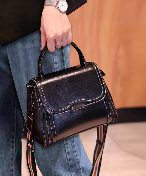 Novelty Coffee Zippered Patchwork Faux Leather Messenger Bag UU1095 Bag-BGS240527