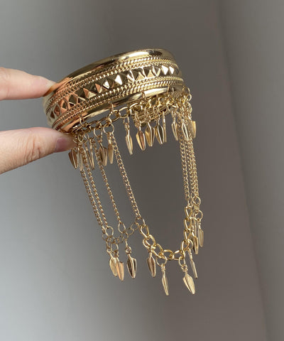 Gold Metal Body Chain And Novelty Leaf Bracelet Tassel FashionChic