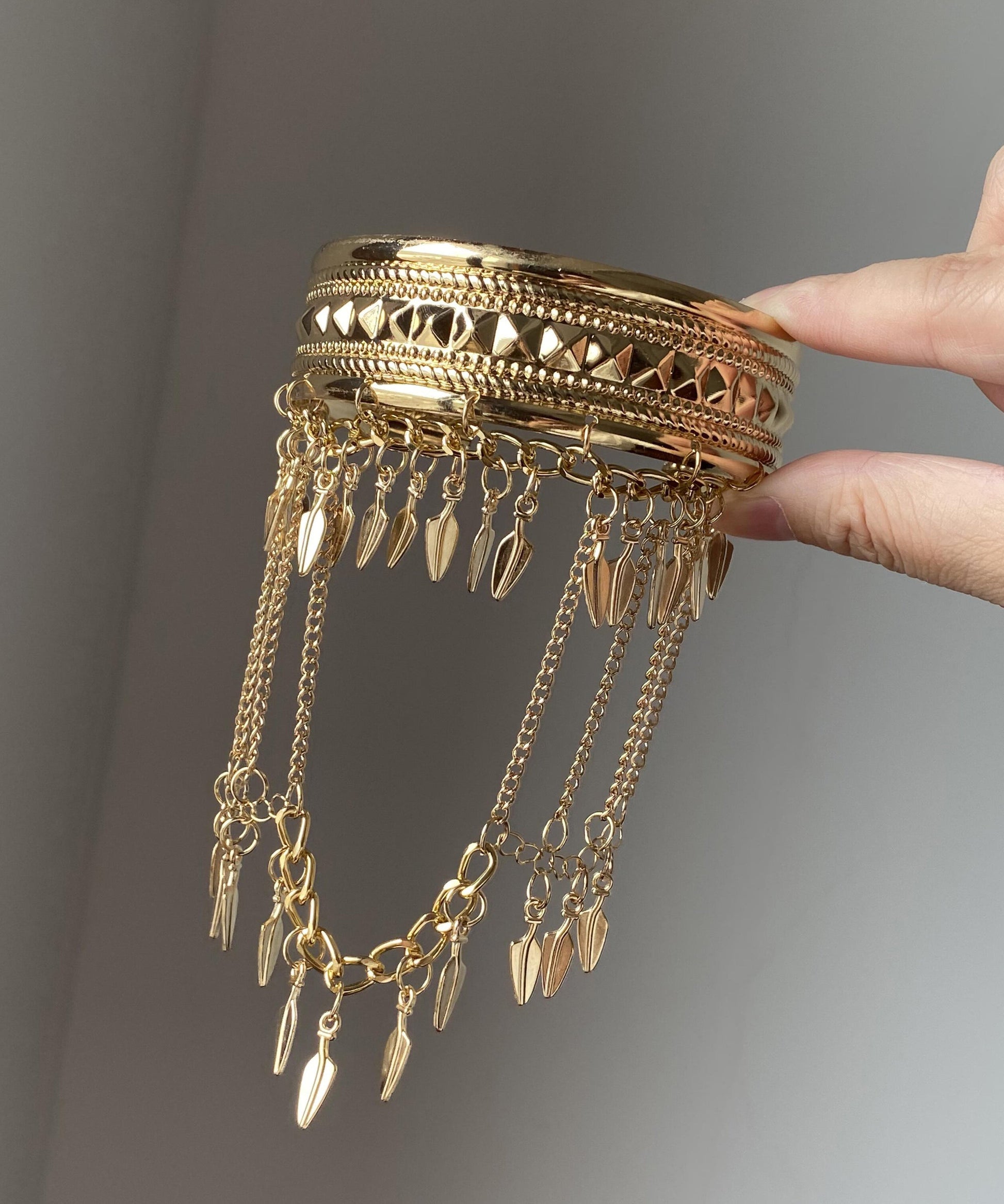 Gold Metal Body Chain And Novelty Leaf Bracelet Tassel FashionChic