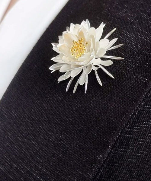 Novelty Gold Stainless Steel Epiphyllum Brooch RA026 ABC