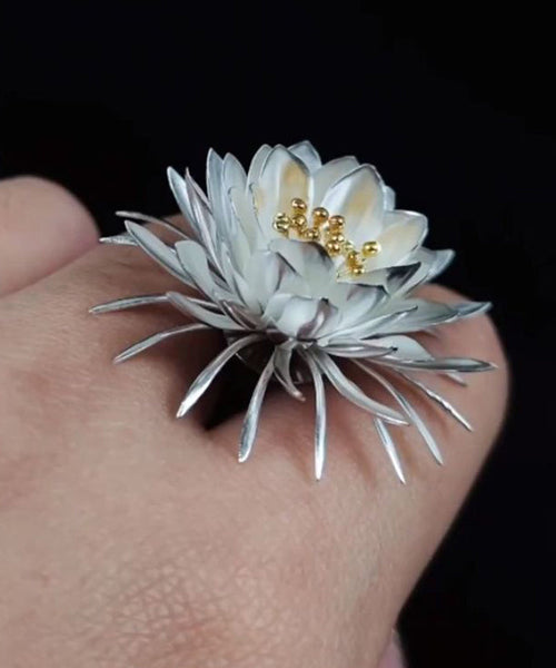 Novelty Gold Stainless Steel Epiphyllum Brooch RA026 ABC