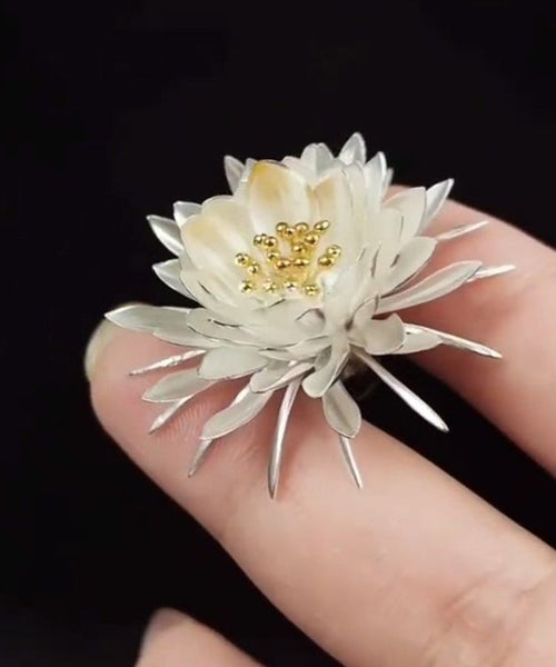 Novelty Gold Stainless Steel Epiphyllum Brooch RA026 ABC