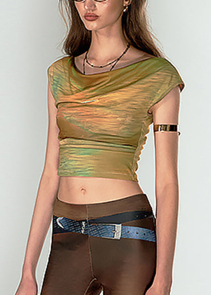 Novelty Green O-Neck Print Vest Sleeveless UU1001 SH-LF-VTP240526