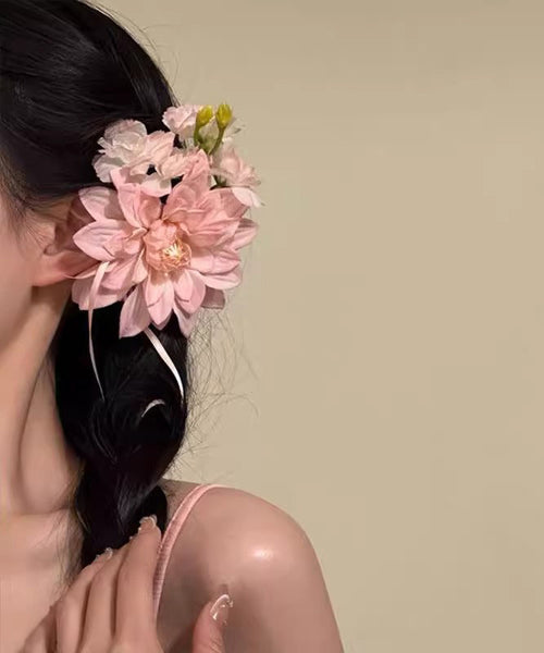 Ribbon Alloy Hairpin Novelty Pink Floral FashionChic