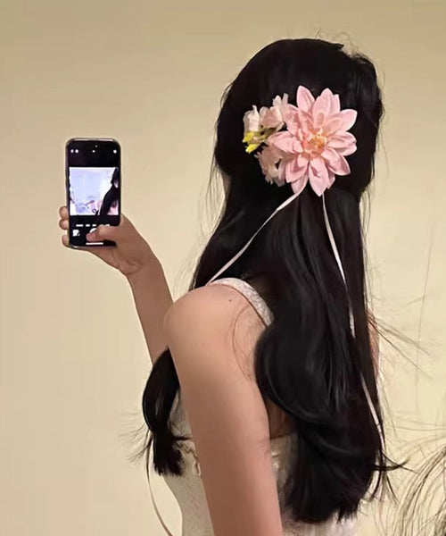 Ribbon Alloy Hairpin Novelty Pink Floral FashionChic