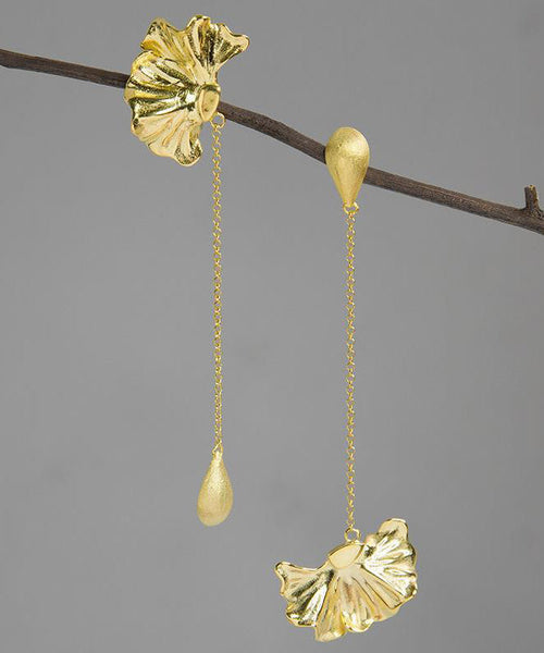 Novelty Sterling Silver Poppy Flowers Tassel Drop Earrings QQ026 JEW-EAR240811