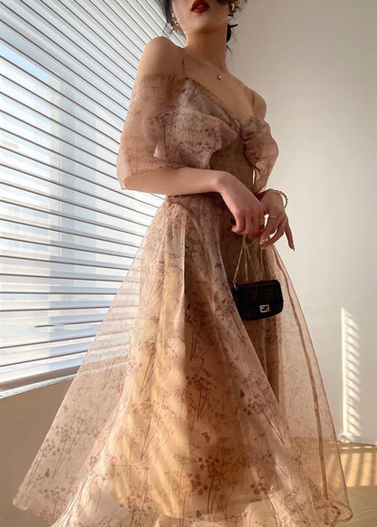 Novelty Zippered Print Chiffon Spaghetti Strap Dress Summer XX082 SH-LF-SDL240611