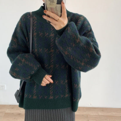 Crew Neck Loose Wool/knitting Sweaters CD20 Furdela