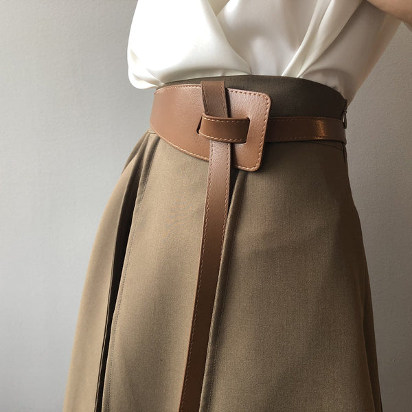 Temperament Pu Leather Personalized Knot Buckle Belt OP1020 YS