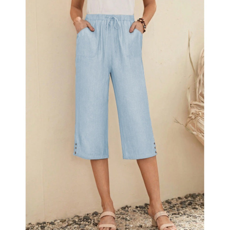 Loose Casual Plain Pants  QN65 Furdela