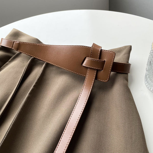 Temperament Pu Leather Personalized Knot Buckle Belt OP1020 YS