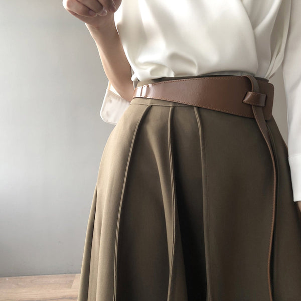 Temperament Pu Leather Personalized Knot Buckle Belt OP1020 YS