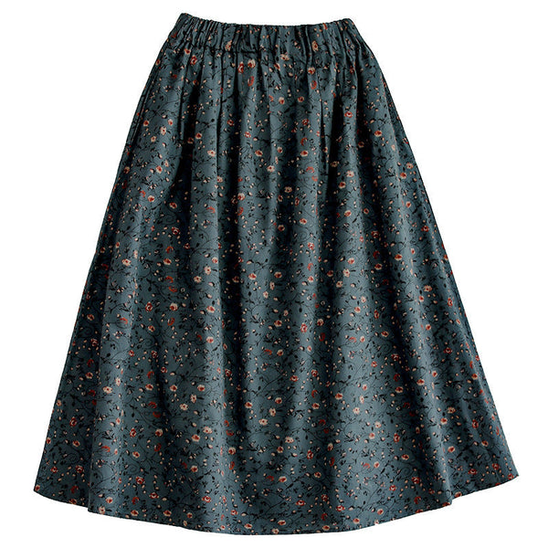 Retro Literary Floral Mid-Length Skirt OP1026 LPP