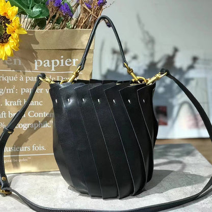 Women Green Patchwork Calf Leather Messenger Bag AH729 Bag-BGS240620